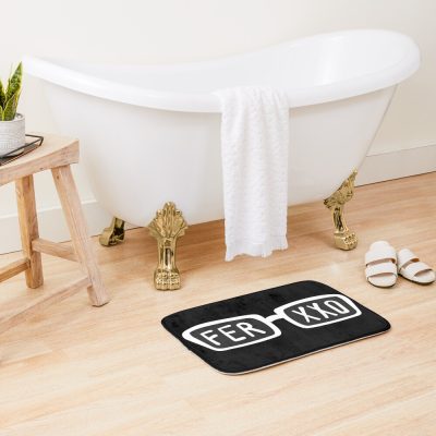 Feid-Ferxxo Glasses Black Bath Mat Official Feid Merch