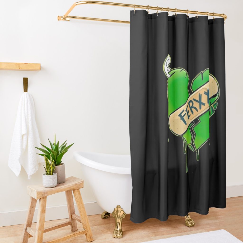 Broken Heart El Ferxxo Sticker | Animated Feid Happy Birthday Ferxxo Shower Curtain Official Feid Merch