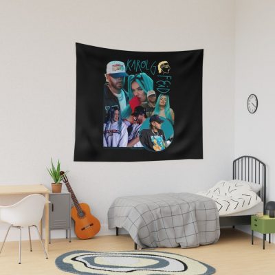 Feid Karol Retro Tapestry Official Feid Merch