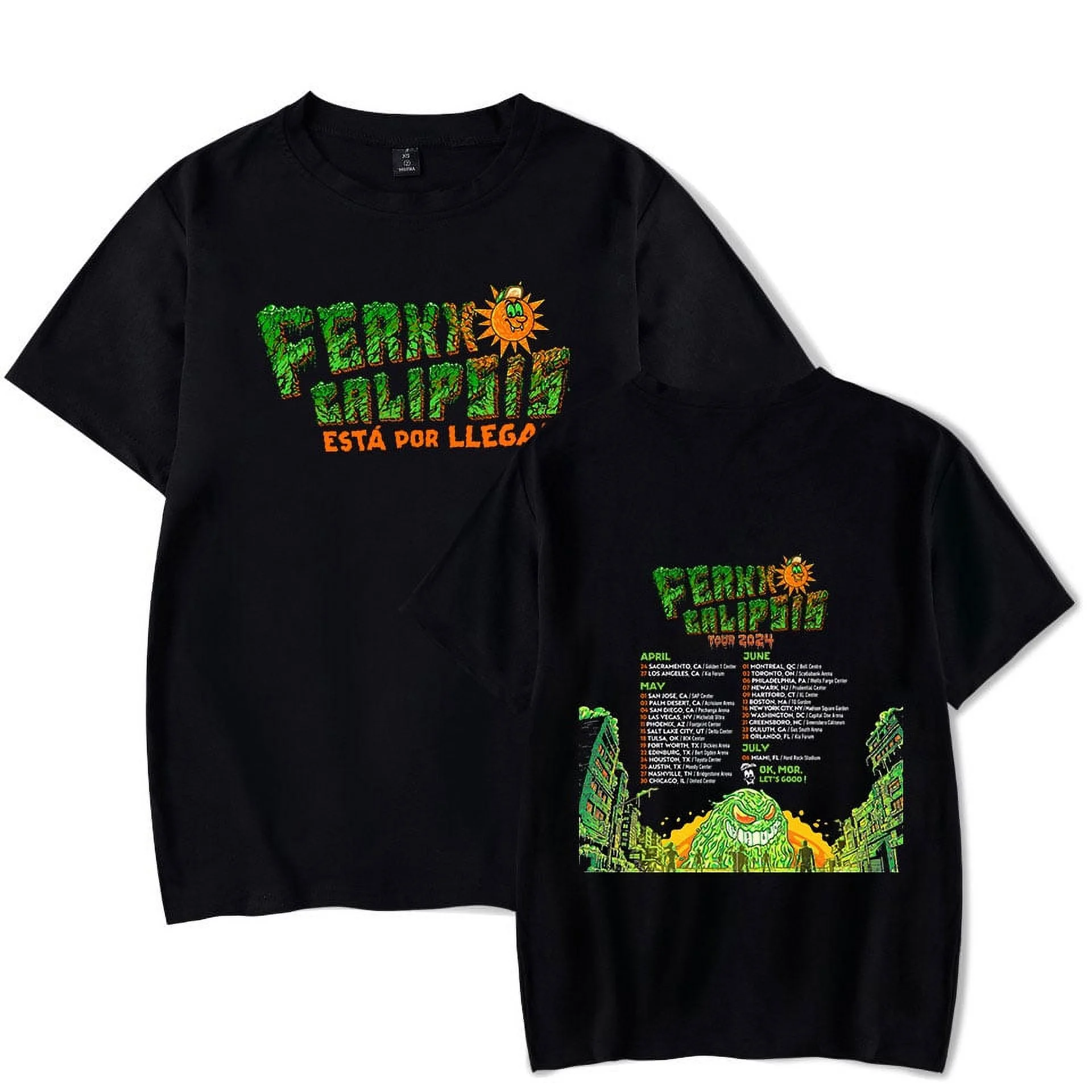 Feid Merch Ferxxo Calipsis Tour 2024 Crewneck Short Sleeve Summer Men Women s Tee Casual Clothes 30c12224 0391 - Feid Merch