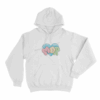 MOR Colorful Heart Unisex Hoodie White