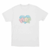MOR Colorful Heart Unisex T Shirt White